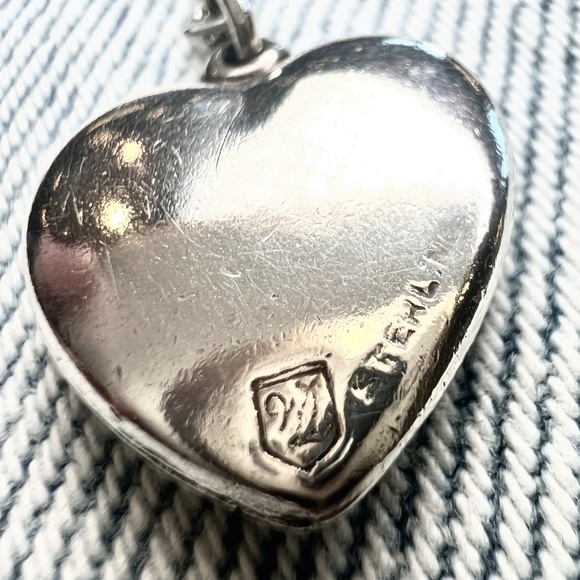 Vintage Highly Collectible Walter Lampl Sterling Heart Charm Necklace - Picture 5 of 12